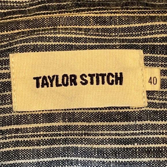 Taylor Stitch Western Shirt in Striped Hemp Chambray - Size 40 - Picture 8 of 8